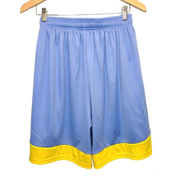 Basketball City Mens Blue Yellow Basketball Shorts Large - Picture 3 of 10